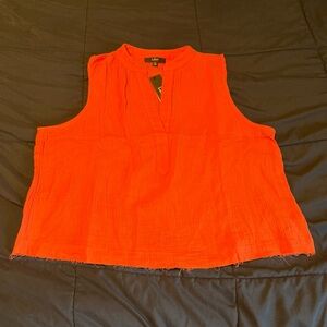 Lulu's XL Bright‎ Orange/Red Sleeveless Tank